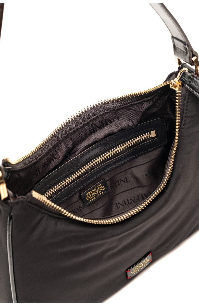 Frances Valentine Small Lola Nylon Hobo Shoulder Bag, Alternate, color, Black