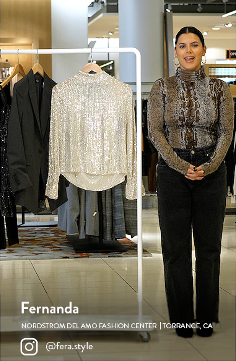 Drape Back Sequin Top, sales video thumbnail
