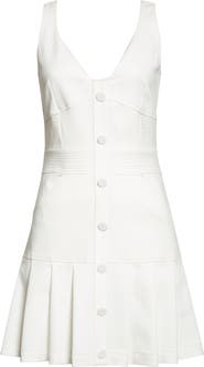 Ramy Brook Olana Topstitch Detail Cotton Blend Minidress