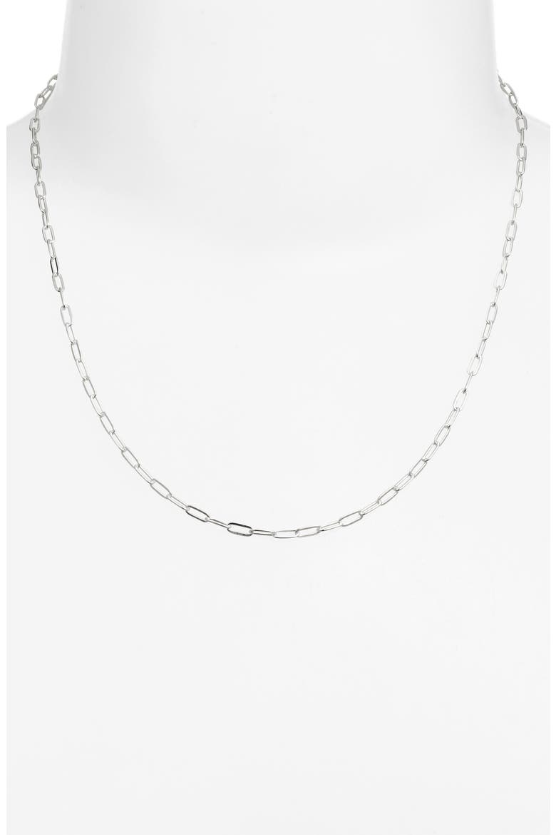 Unity Paper Clip Chain Necklace, Alternate, color, STERLING SILVER