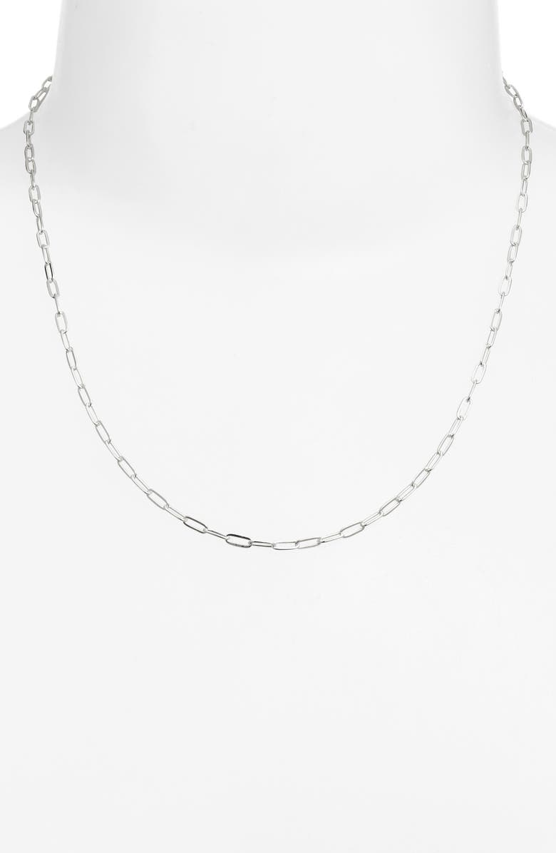 Nashelle Unity Paper Clip Chain Necklace, Alternate, color, Sterling Silver