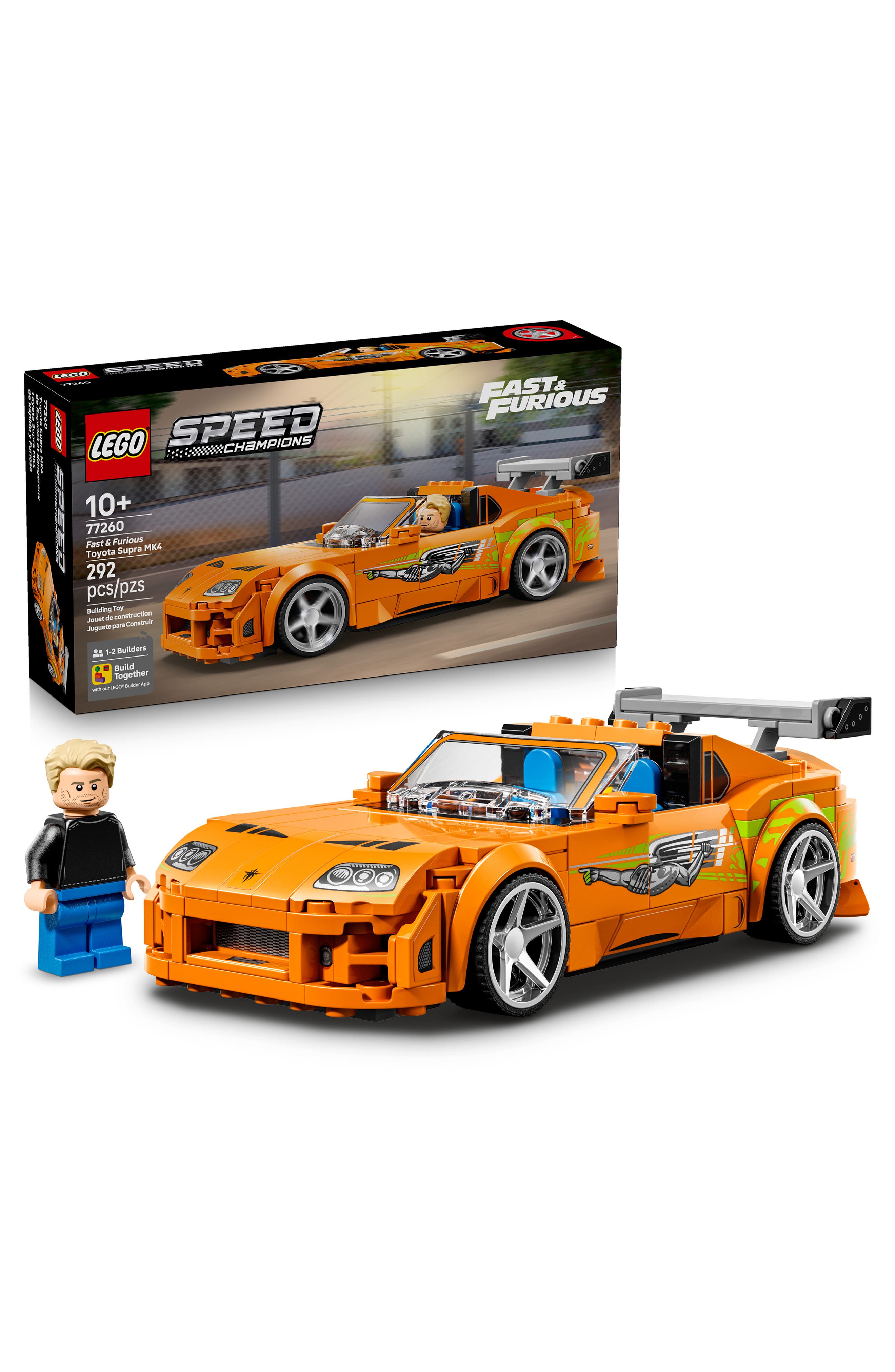 LEGO Kids' Speed Champions Fast and Furious Toyota Supra MK4 Building Set 77260 in Multi at Nordstrom