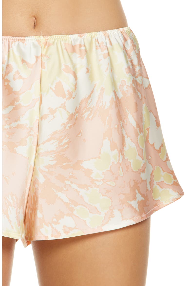 Intimates Keep It Cool Shortie Pajamas, Alternate, color, IVORY TIE-DYE