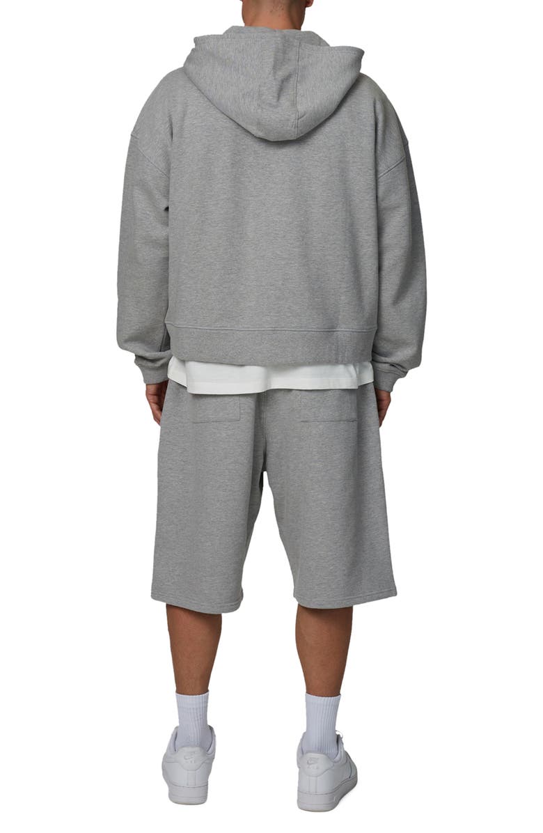 Good For Nothing Boxy-Fit Zipped Icarus Hoodie, Alternate, color, Grey