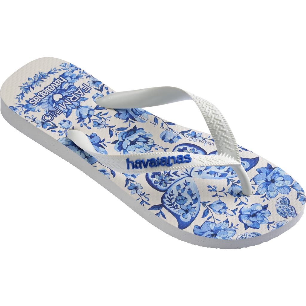 Havaianas X Farm Rio Porcelain Garden Flip Flop In Multi