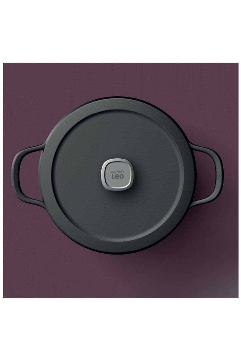Leo Graphite 6-Quart Cast Iron Stock Pot, Alternate, color, BLACK