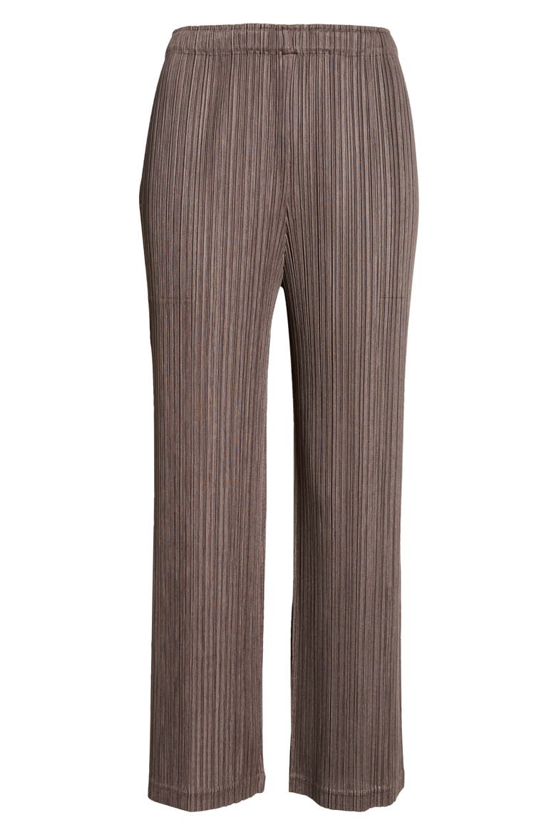 Thicker Bottoms Pleated Wide Leg Crop Pants, Alternate, color, STEEL GRAY