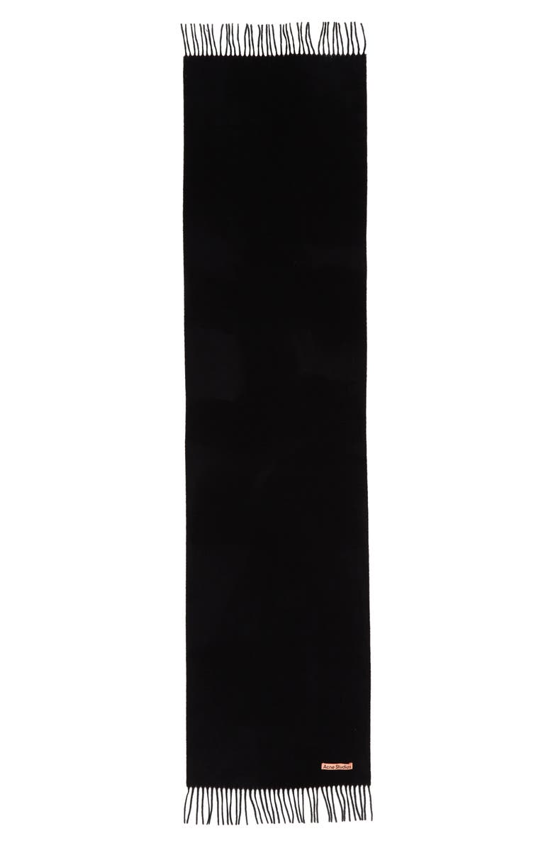 Acne Studios Cashmere Fringe Scarf, Alternate, color,