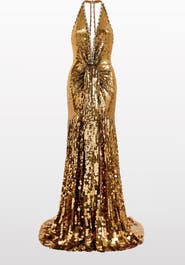 Jenny Packham Lisette Sequin-Embellished Maxi Dress