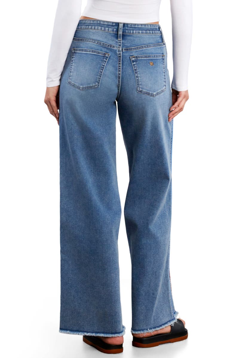 Wash Lab Denim High Waist Wide Leg Piping Jeans, Alternate, color, Relaxed Blue