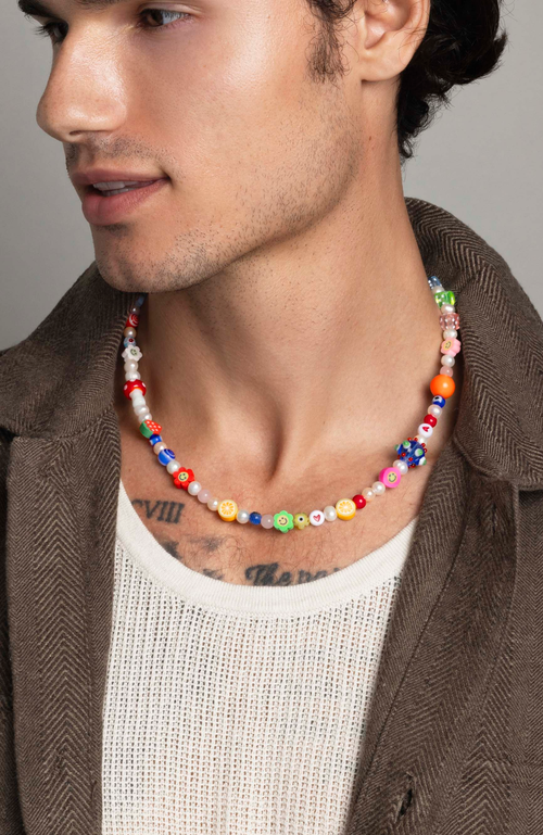 Nialaya Berry Pearl Necklace