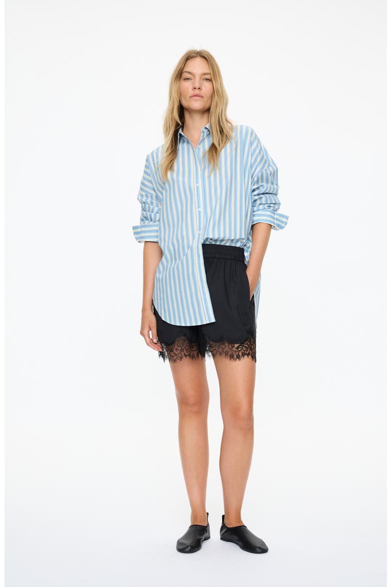 Mara Stripe Cotton Button-Up Shirt, Alternate, color, SKY/ NAVY/ WHITE