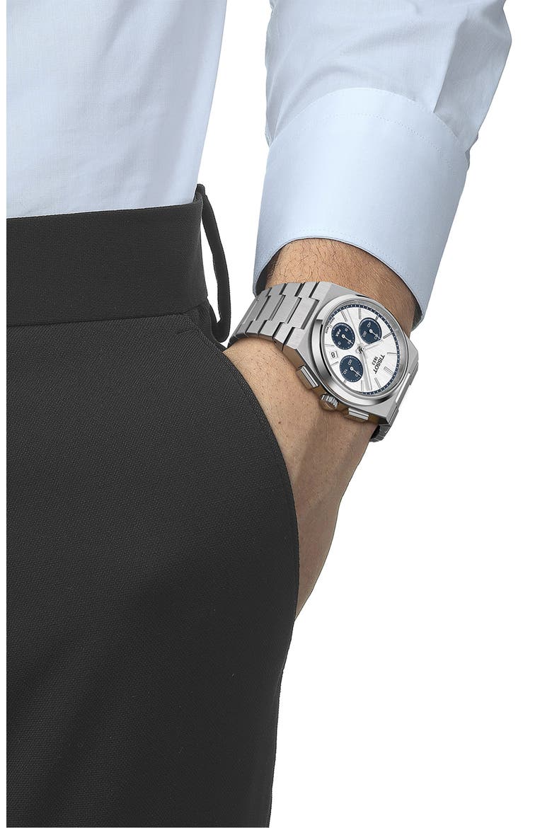 PRX Chronograph Bracelet Watch, 42mm, Alternate, color, GREY