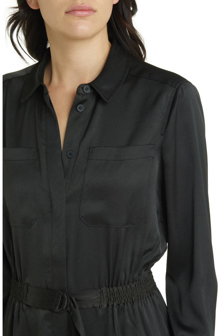 Enid Long Sleeve Satin Jumpsuit, Alternate, color, DARK SLATE