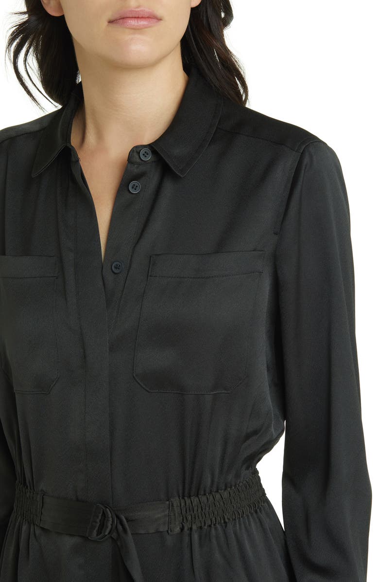 French Connection Enid Long Sleeve Satin Jumpsuit, Alternate, color, 