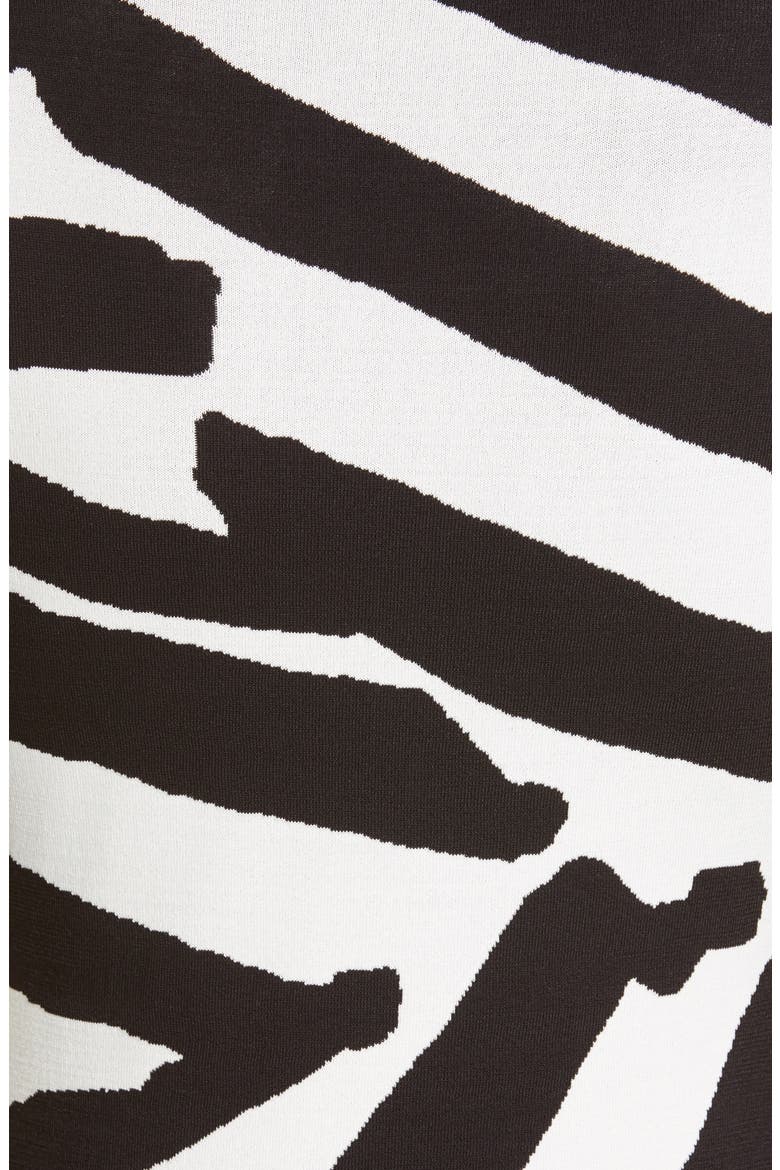 Animal Pattern Sweater, Alternate, color, SNOW/ BLACK