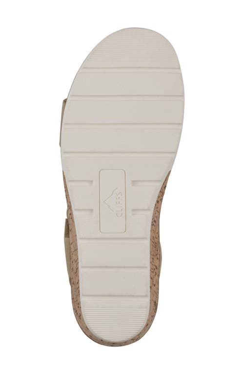 Cliffs By White Mountain Tinnley Wedge Sandal In Natural Nubuck