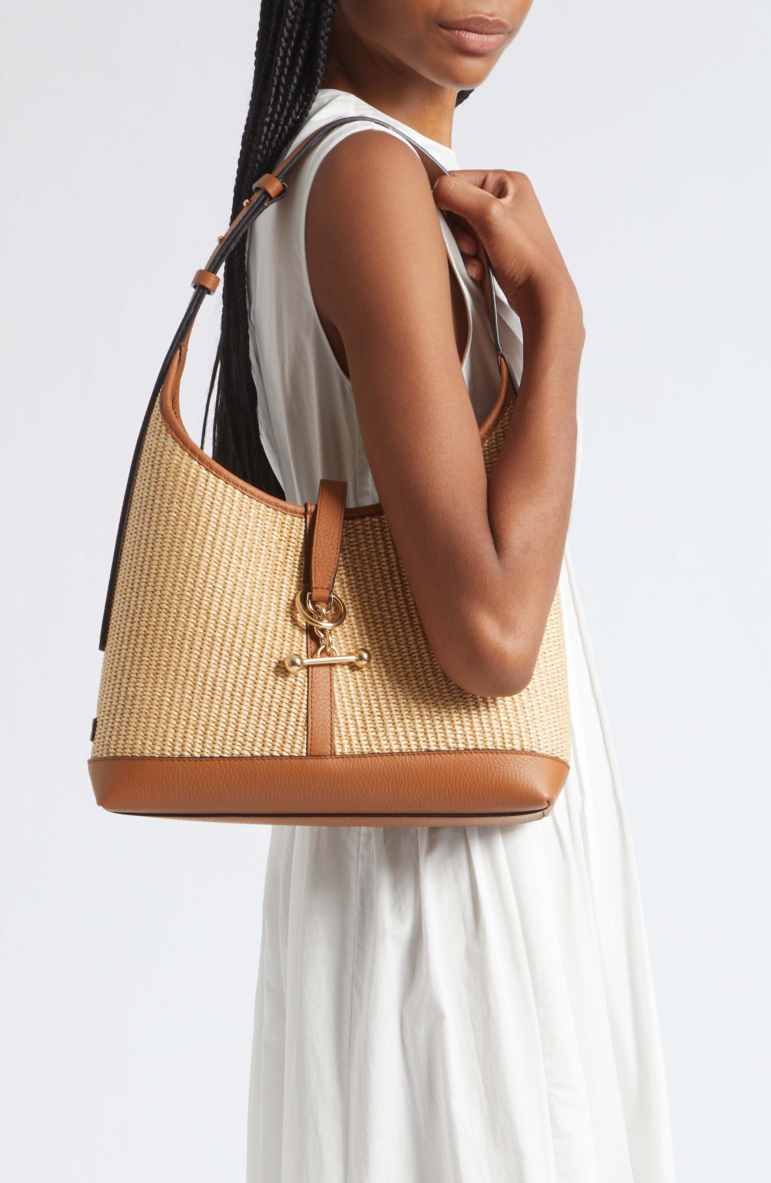 Kite Raffia Hobo Bag, Alternate, color, TAN/ NATURAL