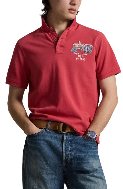 Classic Fit Tractor Appliqué Polo