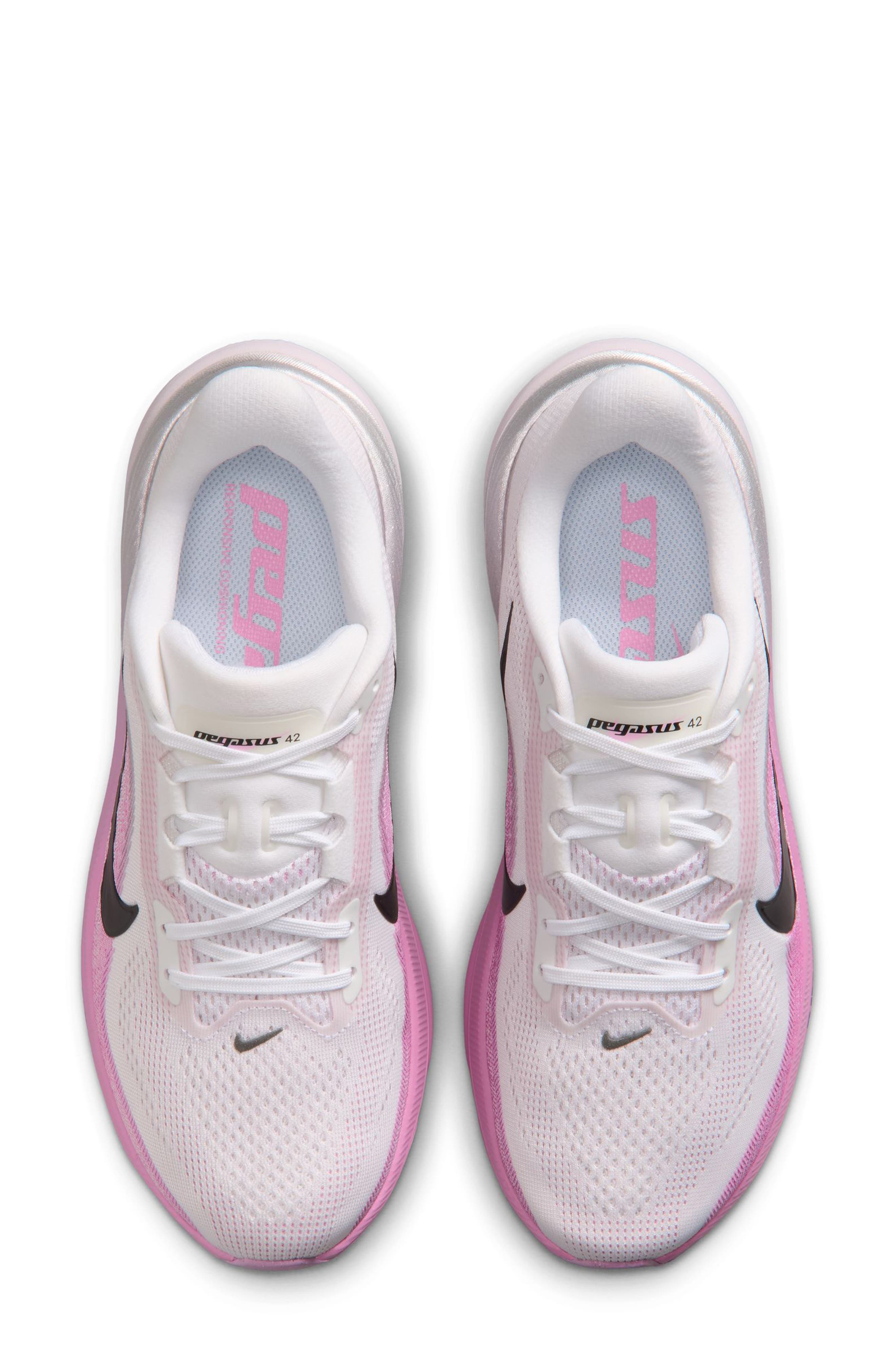 Pegasus 42 Running Shoe, Alternate, color, 103 WHITE/BLACK