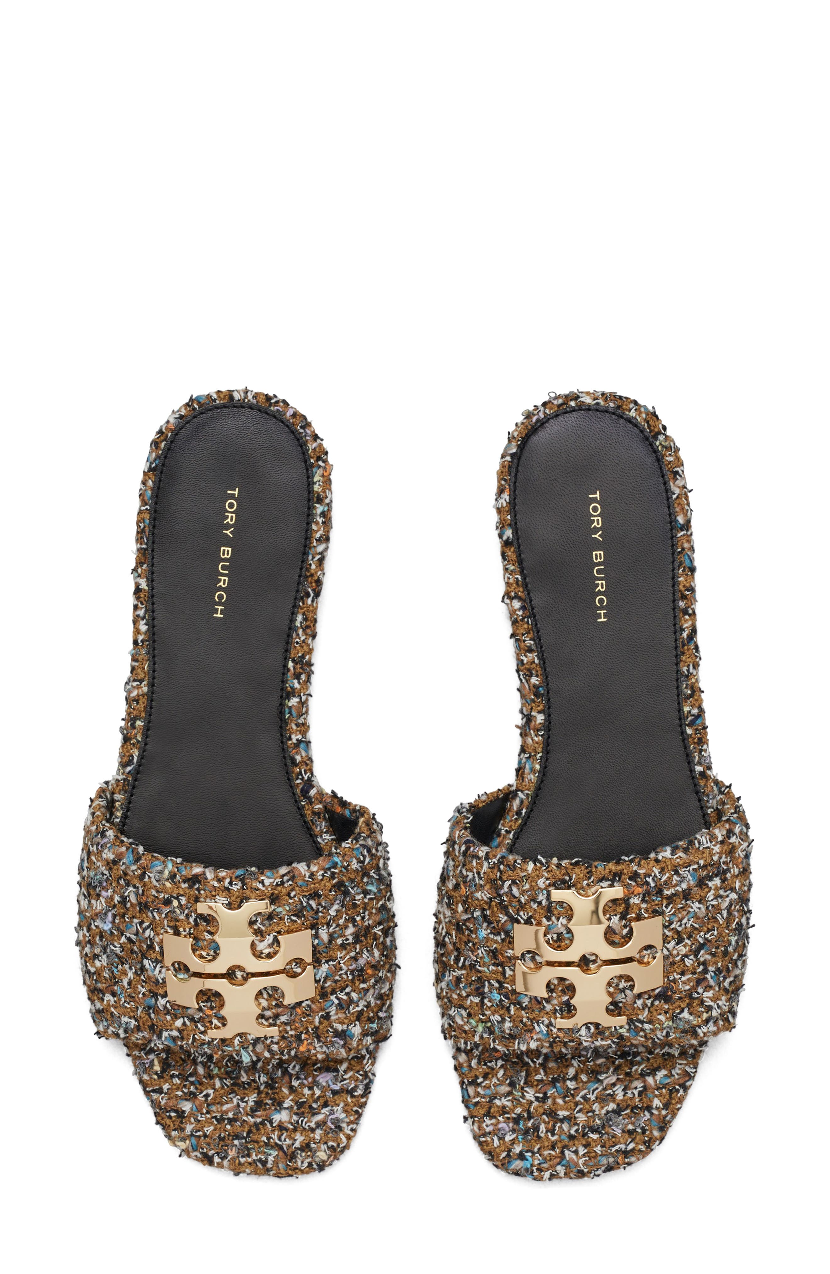 Charlie Slide Sandal, Alternate, color, BROWN MULTI / GOLD