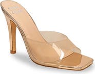 CHASE AND CHLOE Square Toe Mule Sandal
