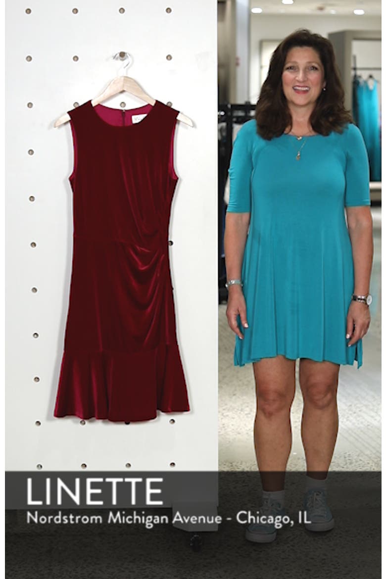 Draped Velvet Sheath Dress video