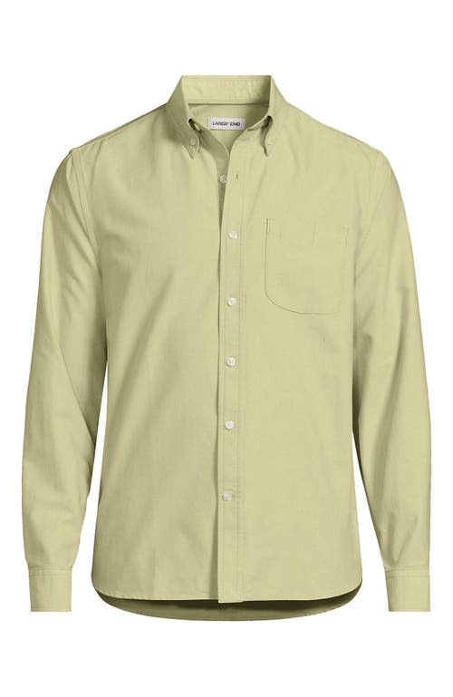 Lands' End Traditional Fit Comfort-first Sail Rigger Oxford Shirt In Green