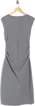 NORDSTROM RACK Ruched High Neck Ponte Dress