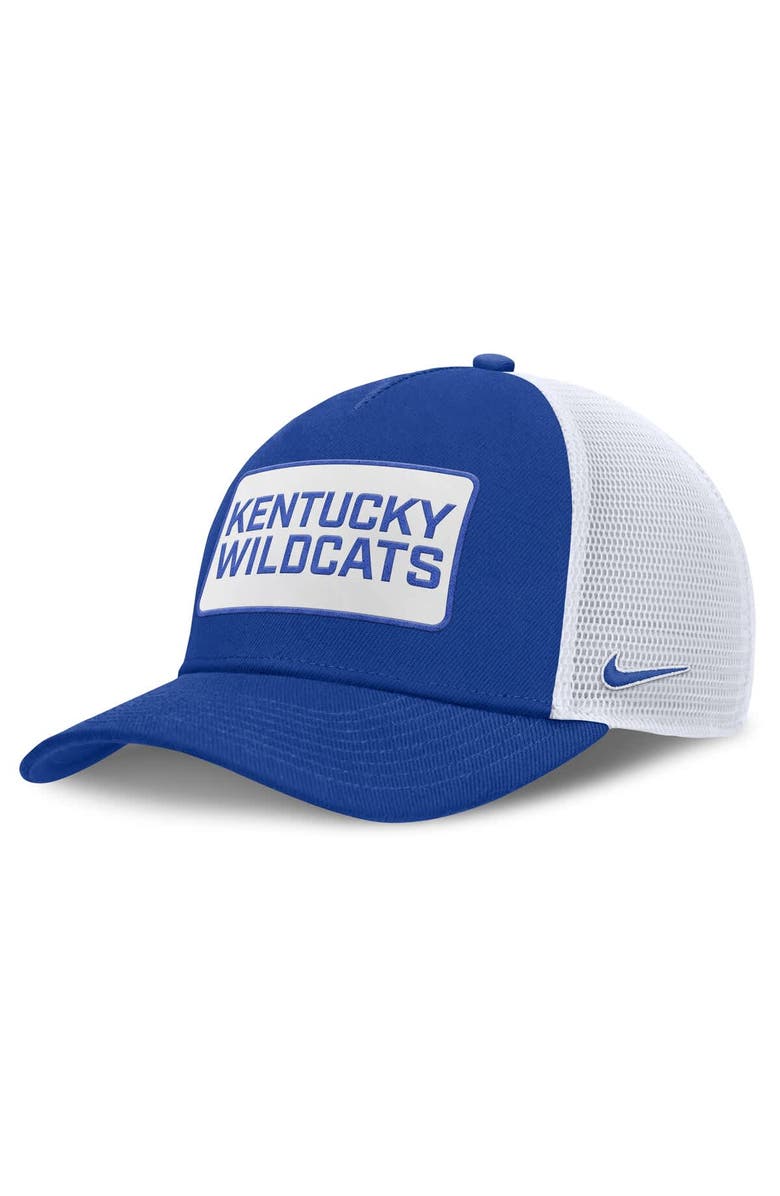 Nike Men's Nike Royal/White Kentucky Wildcats 2025 On-Field Rise Patch Trucker Adjustable Hat, Main, color, Royal