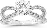 GLAZE JEWELRY Round Moissanite Caged Band Ring
