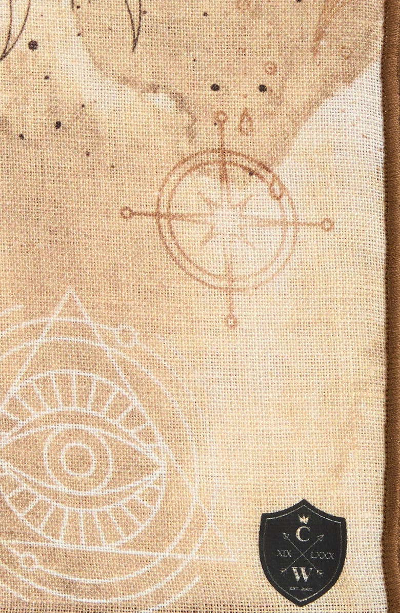 CLIFTON WILSON Arcane Linen Pocket Square, Alternate, color, Beige