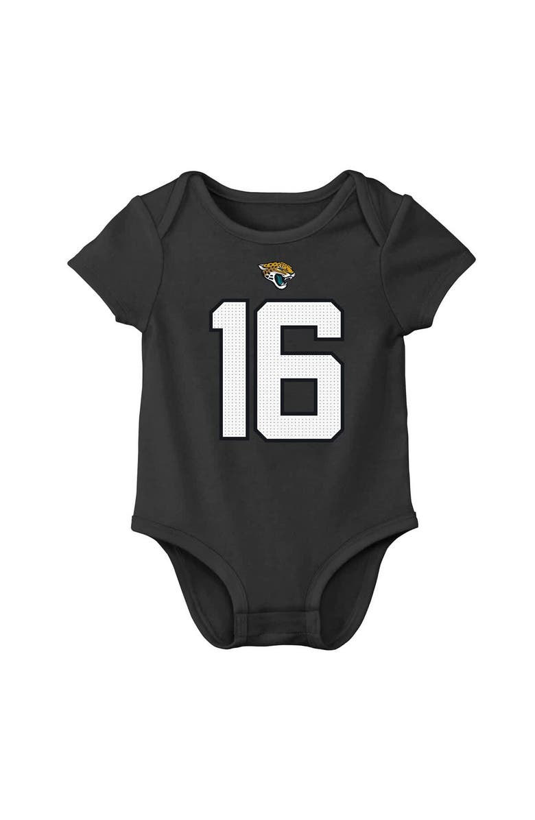 Nike Newborn & Infant Nike Trevor Lawrence Charcoal Jacksonville Jaguars Player Name & Number Bodysuit, Alternate, color, Charcoal