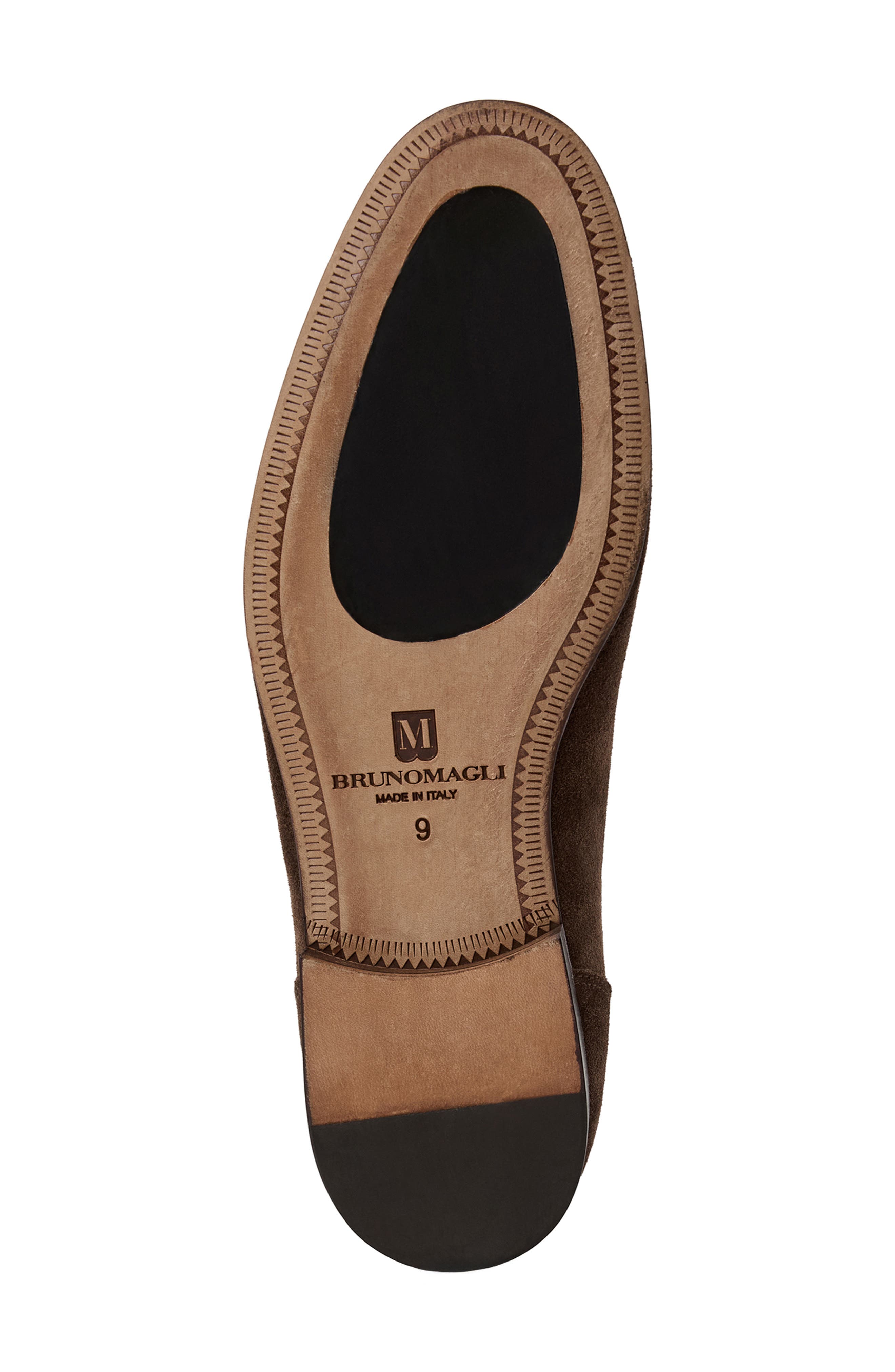 Nathan Penny Loafer, Alternate, color, DARK BROWN SUEDE