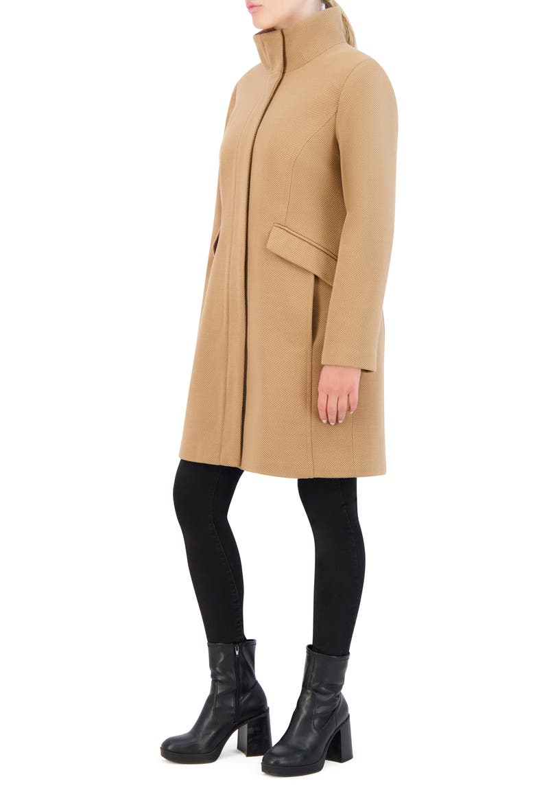 Soft Twill Coat, Alternate, color, BEIGE
