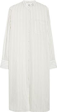 TOTEME Stripe Long Sleeve Tunic Shirtdress