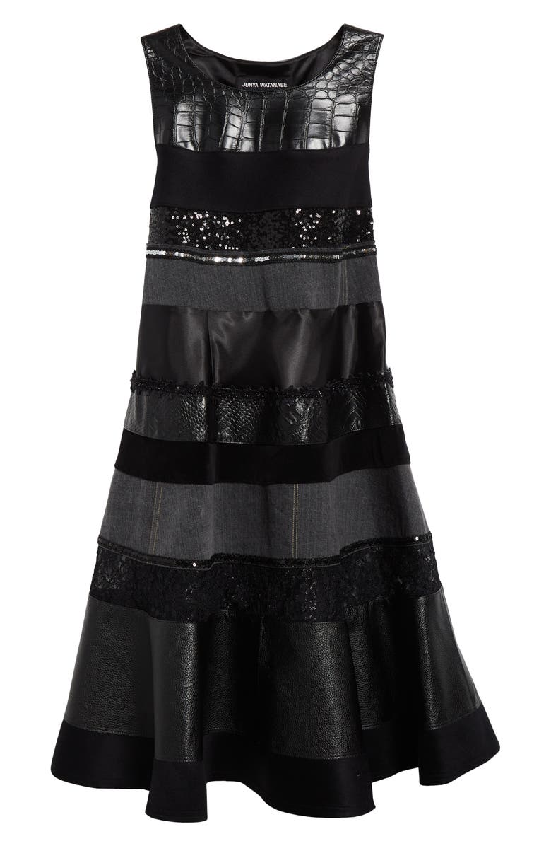 Junya Watanabe Mixed Media Dress, Alternate, color,