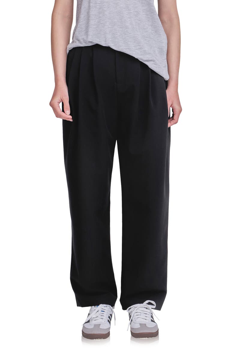 High Waist Balloon Trousers, Main, color, BLACK
