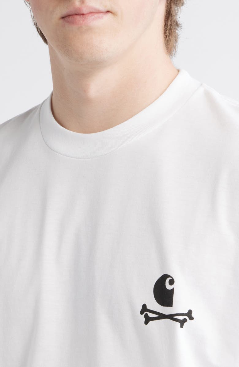 Carhartt Work In Progress Logo Grid Organic Cotton Graphic T-Shirt, Alternate, color, White