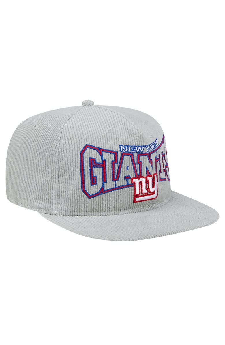 New Era Men's New Era Gray New York Giants Corduroy Golfer Adjustable Hat, Alternate, color, Gray