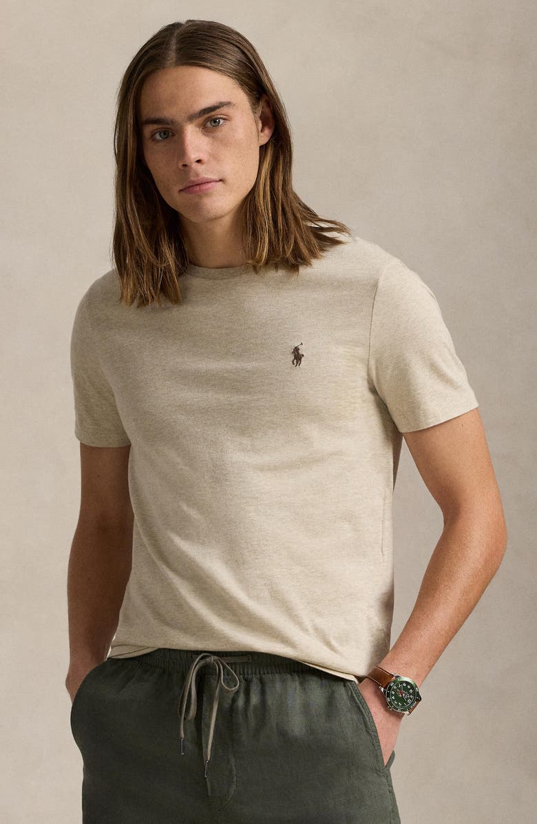 Polo Ralph Lauren Classic Fit Jersey Crewneck T-Shirt, Alternate, color, Expedition Dune Heather