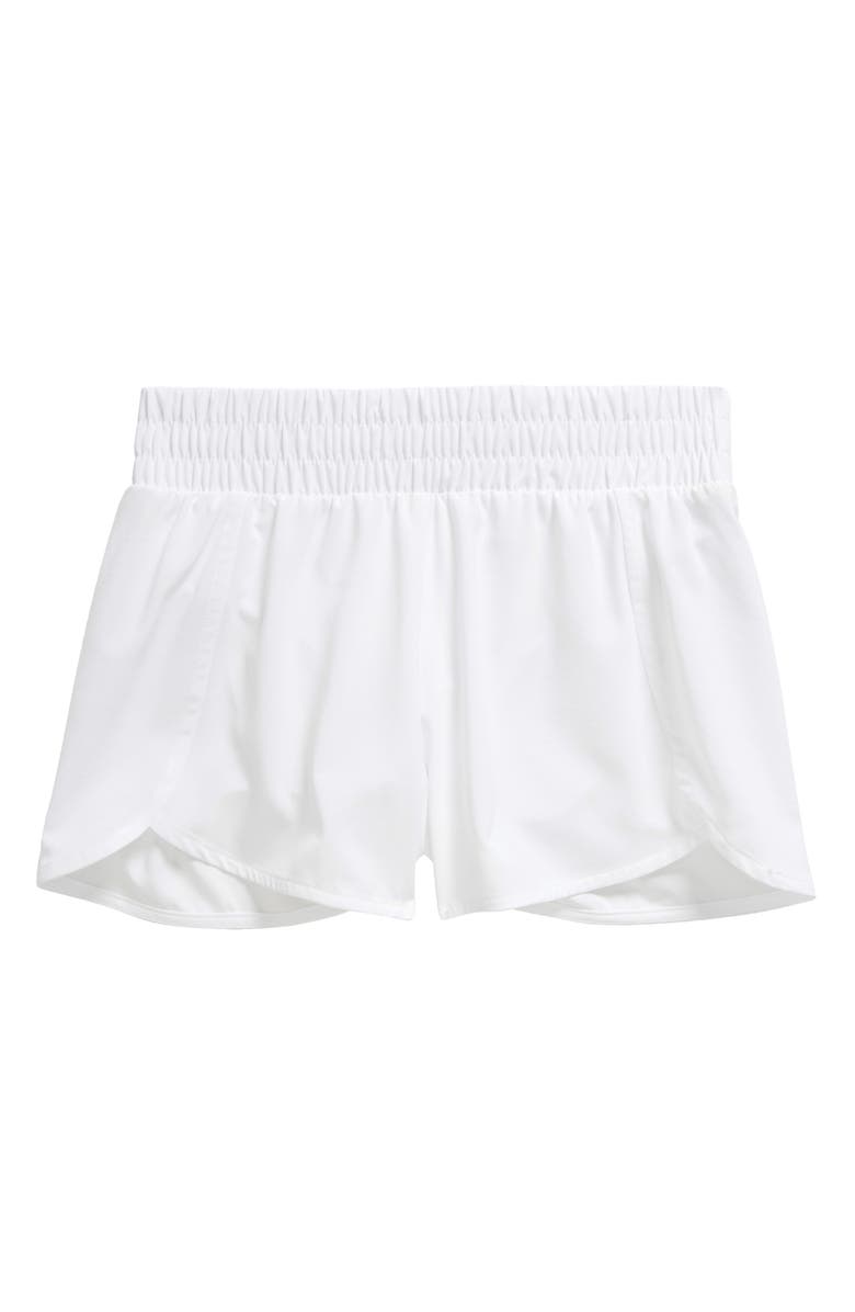 Zella Girl Kids' On Your Mark Shorts, Main, color, White