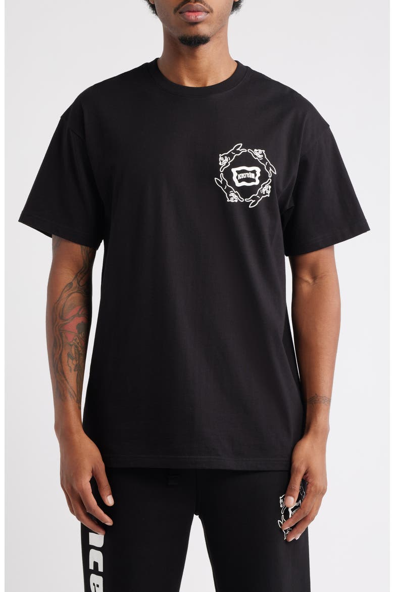 Dairy Cotton Graphic T-Shirt, Main, color, BLACK