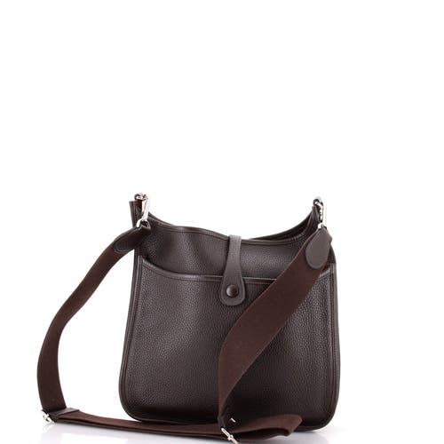 Pre-owned Hermes Hermes Evelyne Bag Gen Iii Clemence Pm In Brown