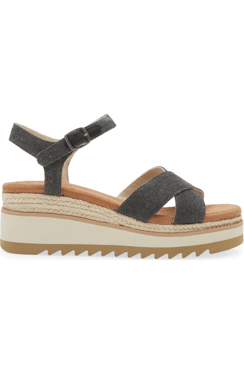 TOMS Gia Platform Wedge Sandal, Alternate, color, Black