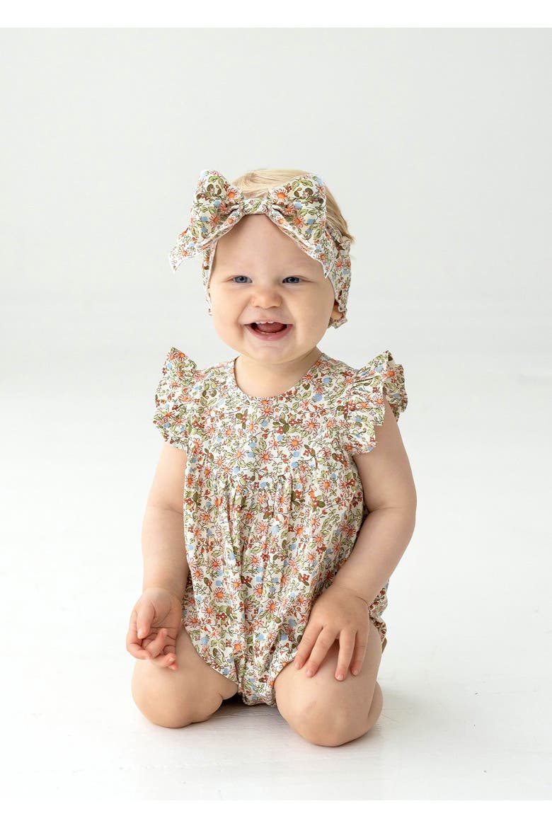 Sunset Fields Baby Romper, Alternate, color, Brown