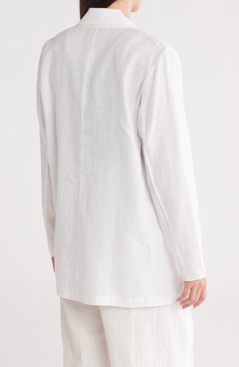 Eileen Fisher Notch Collar Organic Linen Long Blazer, Alternate, color,