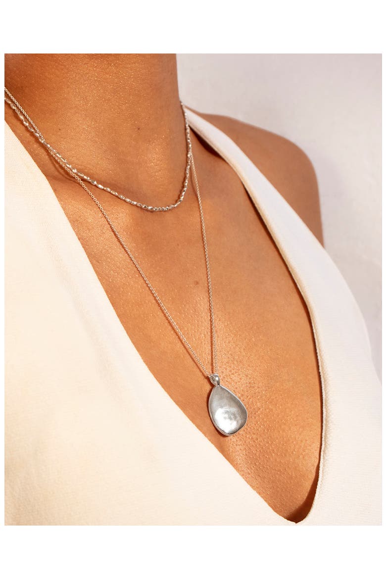 Deia Sterling Silver Pebble Locket, Alternate, color, STERLING SILVER