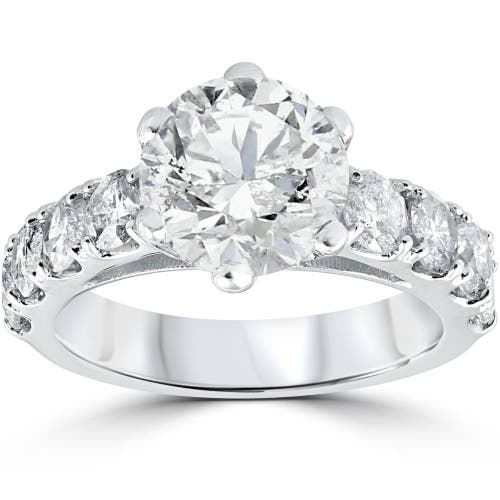 Bliss Diamond Certified 5 1/2 Cttw Diamond Engagement Ring 14k Gold Lab Grown In 14k White Gold