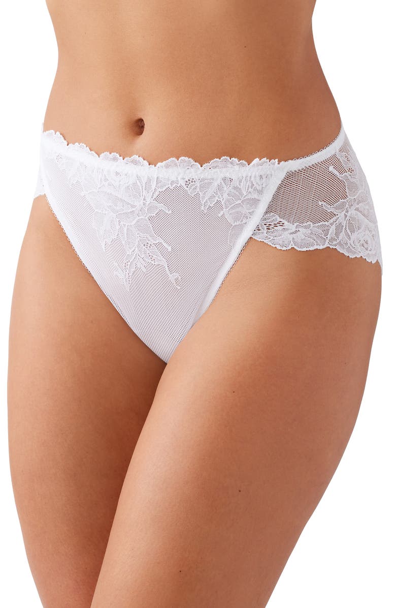 Wacoal Vivid Attraction High Cut Briefs, Alternate, color, White